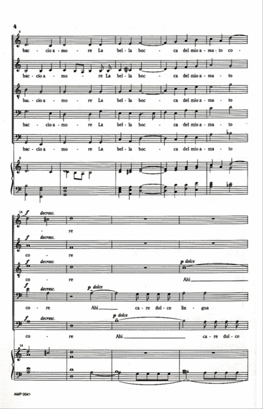 Si ch'io vorrei morire A Cappella scores gallery preview page 6