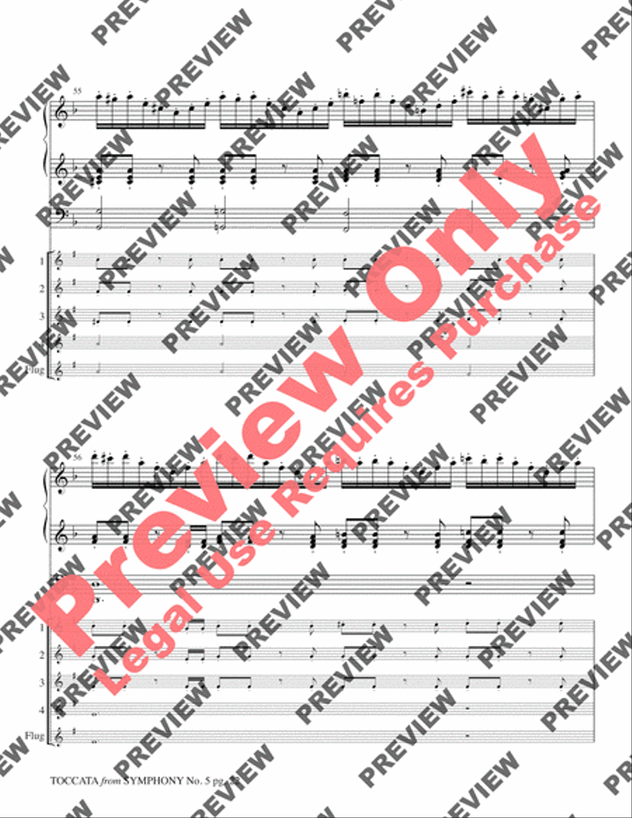 Toccata (from Symphony No. 5) Small Ensemble scores gallery preview page 24