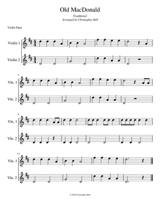 Old MacDonald - Violin Duet - Level 1