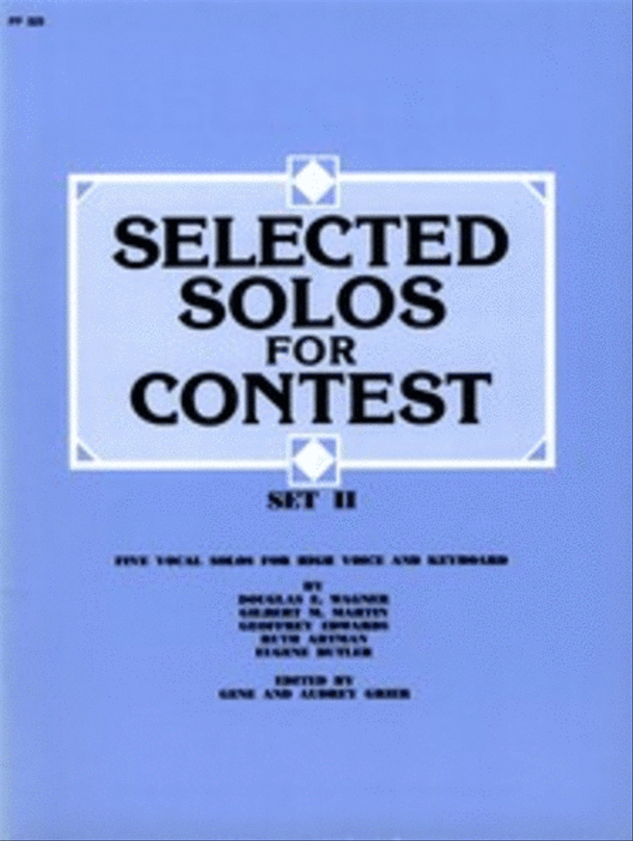Selected Solos for Contest, Set II - High Voice High Voice - Sheet Music