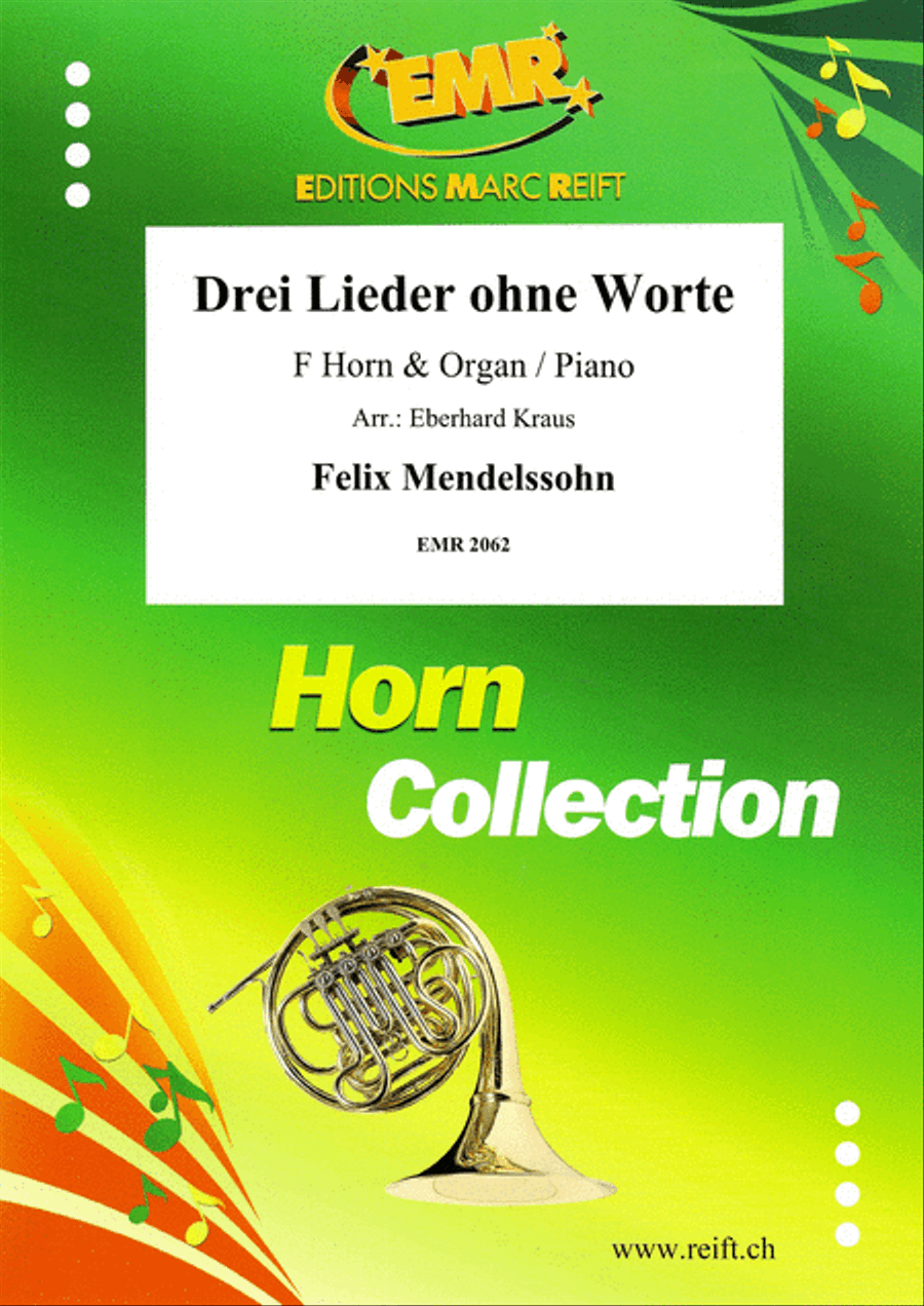 Drei Lieder ohne Worte Horn scores gallery preview page 1