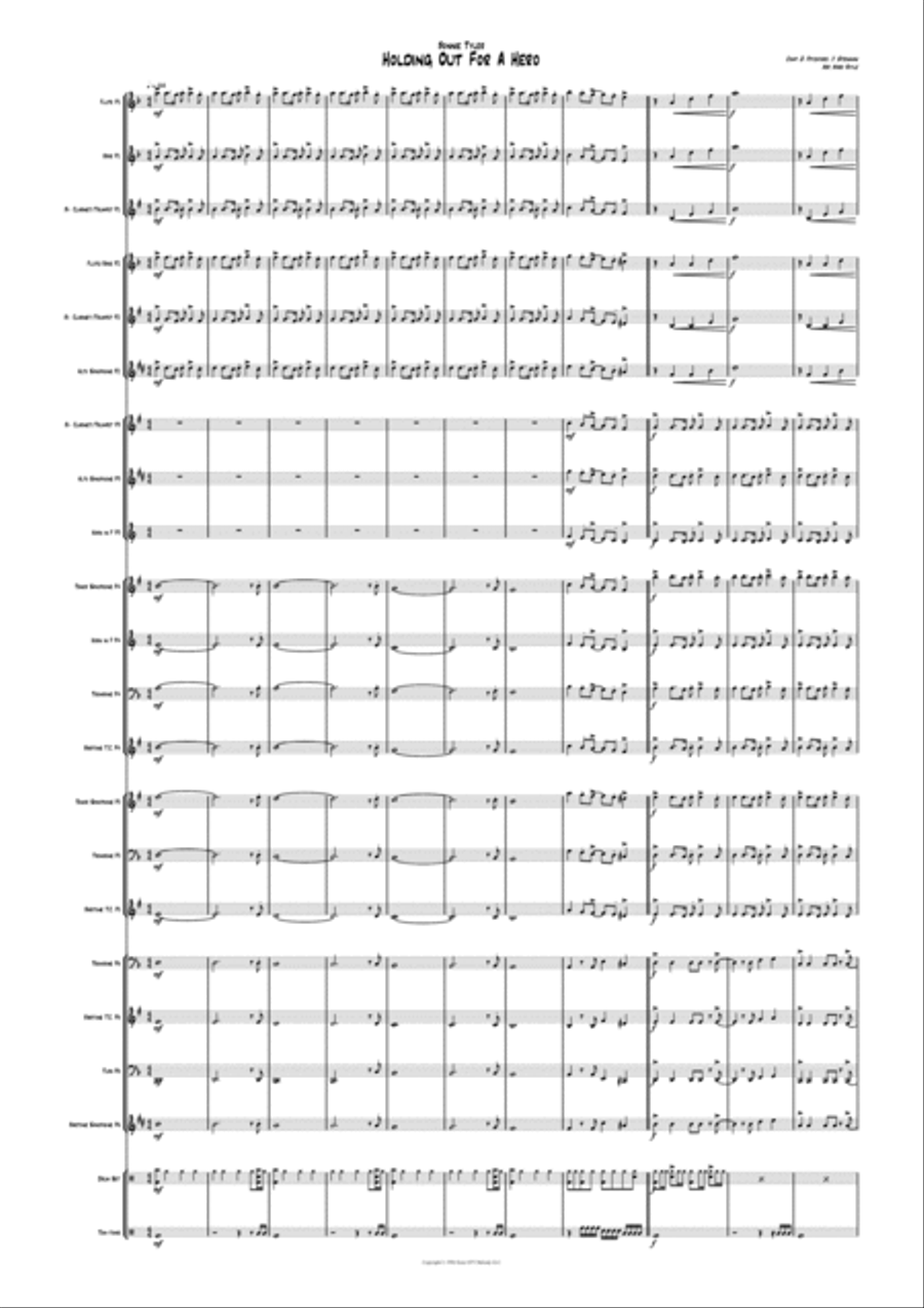 Holding Out For A Hero Concert Band scores gallery preview page 2