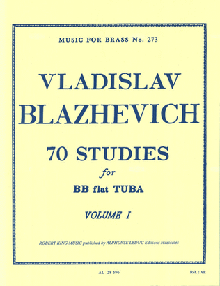 Book cover for 70 Studies for Bb Tuba – Volume I