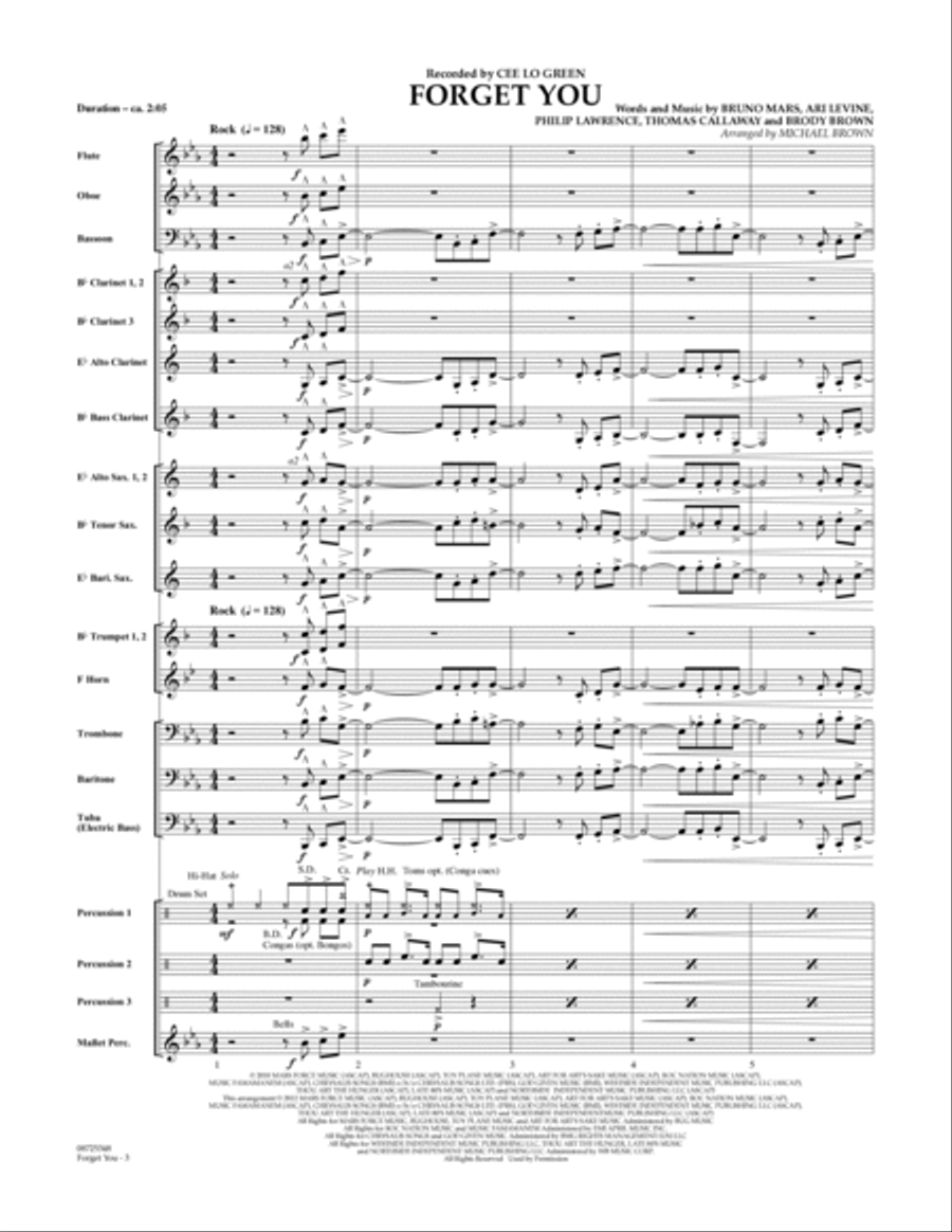 Forget You - Full Score