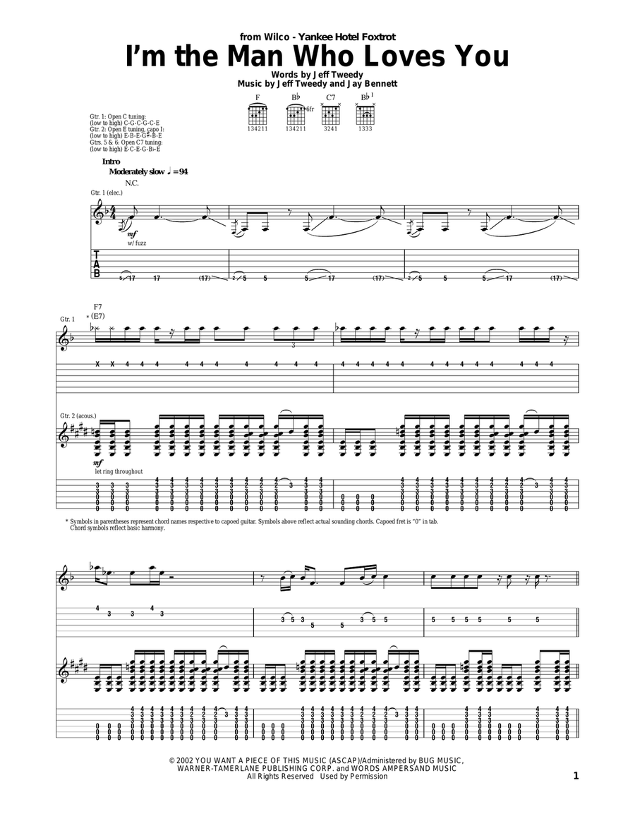 I'm The Man Who Loves You Acoustic Guitar scores gallery preview page 1