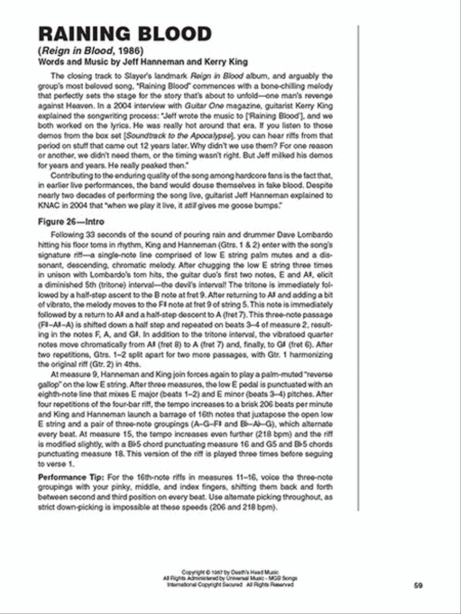 Slayer - Signature Licks Electric Guitar scores gallery preview page 5
