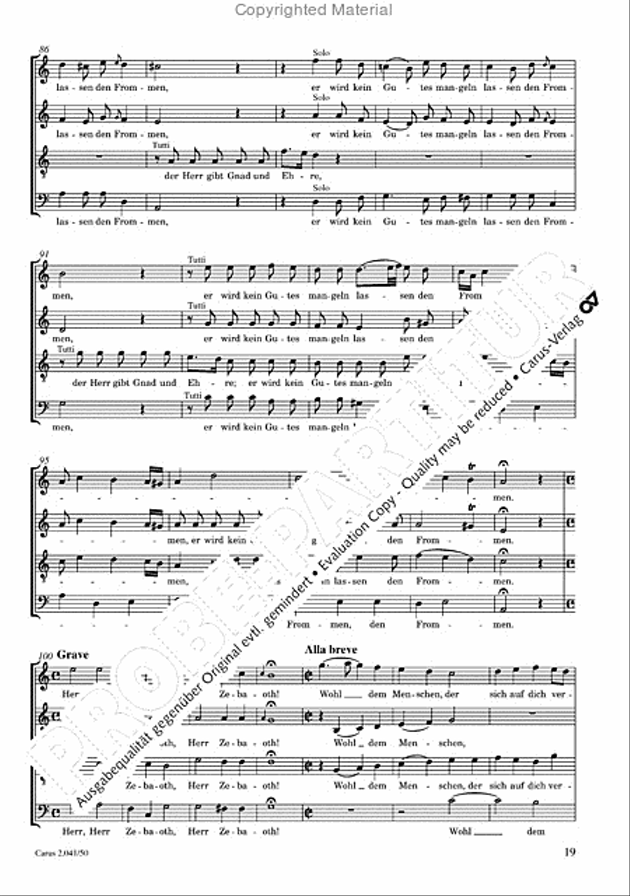 Motets and arias for choirs collected and edited by Johann Adam Hiller, vol. 5 Voice Solo scores gallery preview page 20