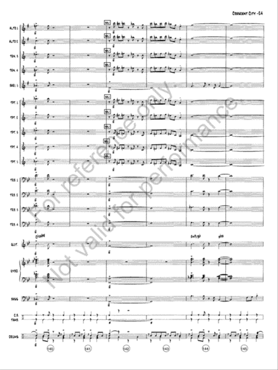 The Crescent City Stomp Jazz Ensemble scores gallery preview page 25