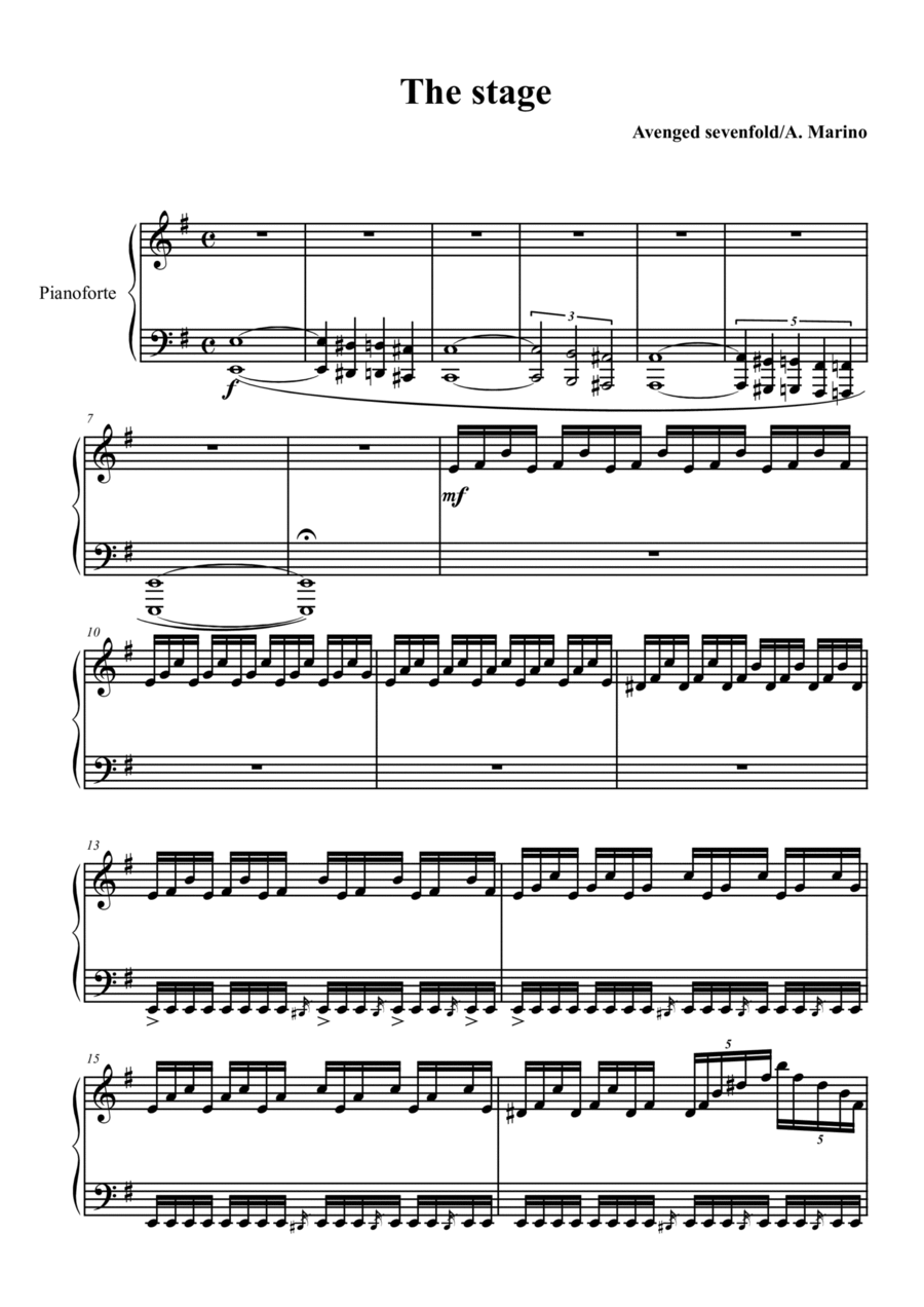 The Stage Piano Solo scores gallery preview page 1