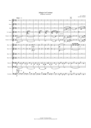 Albinoni: Adagio in G minor - symphonic wind duodectet/bass