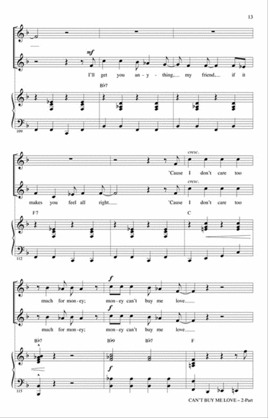 Can't Buy Me Love 2-Part scores gallery preview page 6