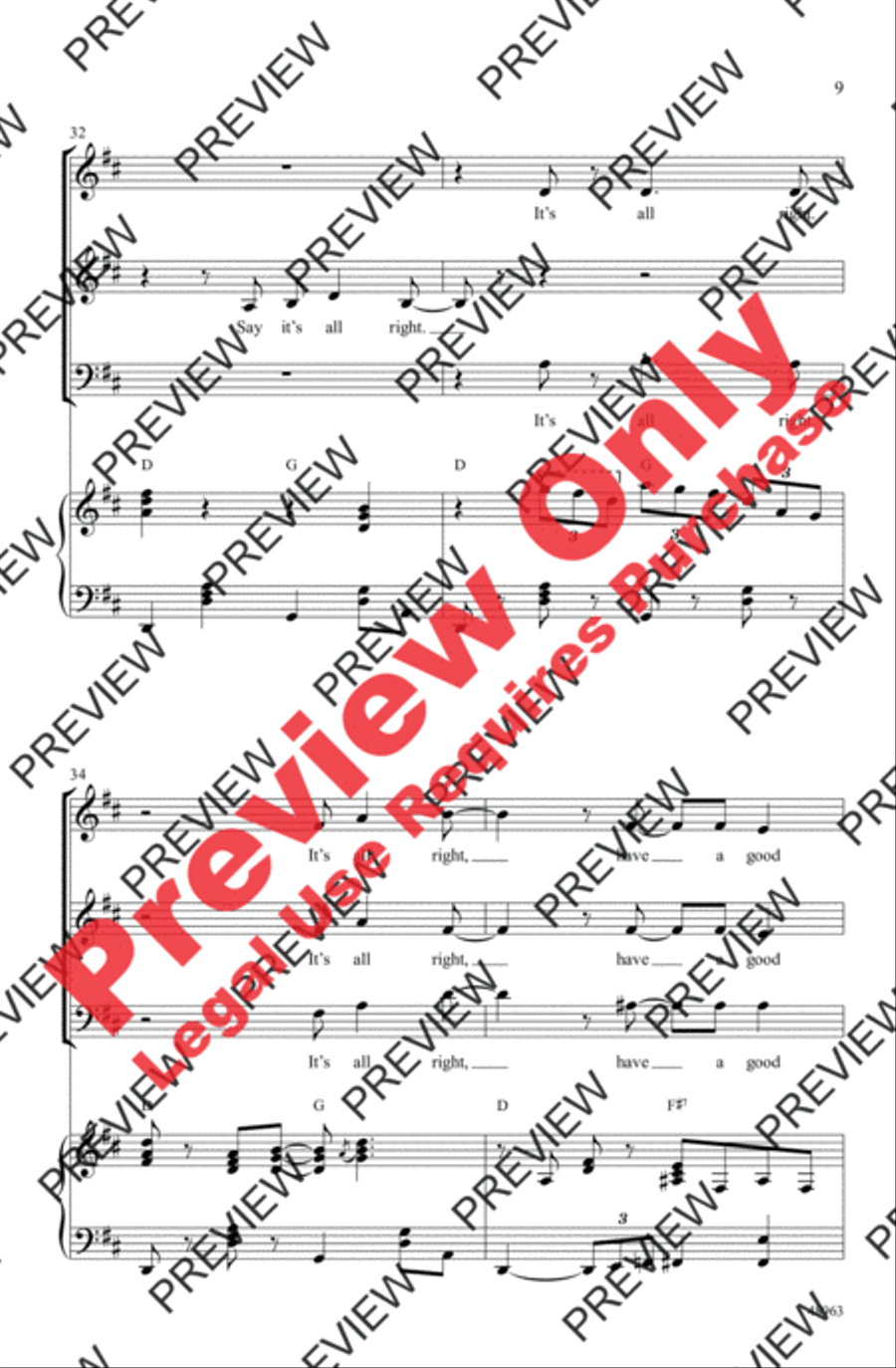 It's All Right 3-Part scores gallery preview page 9