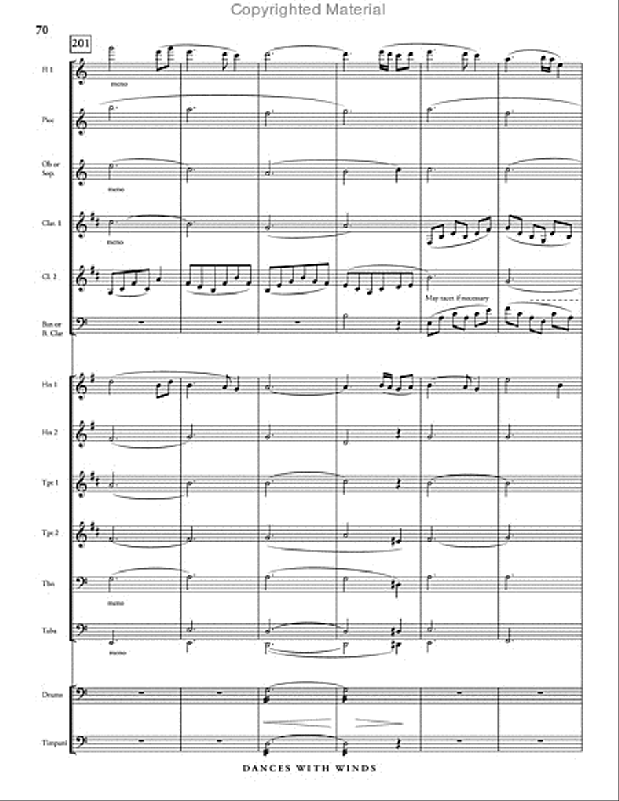 Dances with Winds Dances with Winds Concert Band scores gallery preview page 76