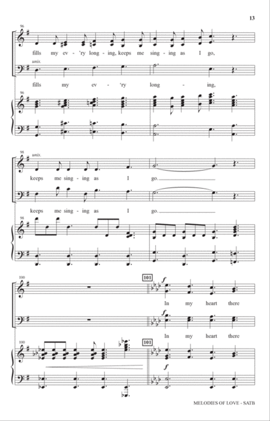 Melodies Of Love Melodies Of Love 4-Part scores gallery preview page 12