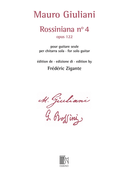 Rossiniana No. 4, Op. 122 edited by Frederic Zigante