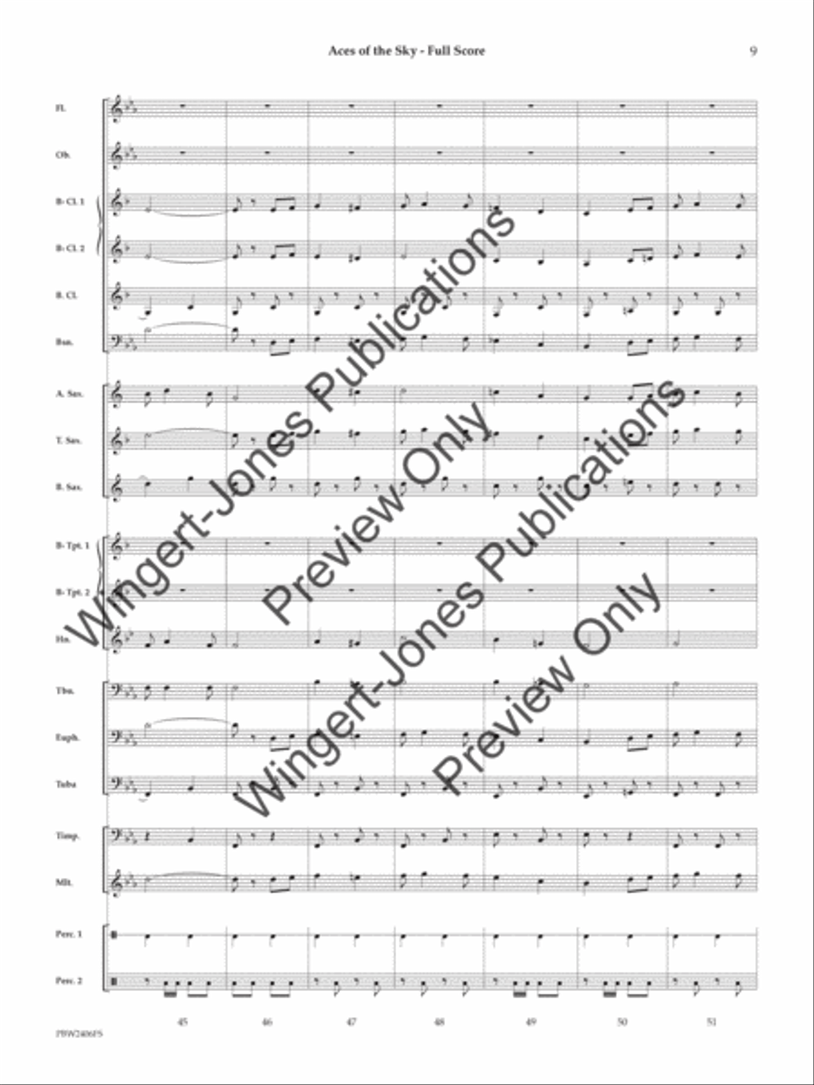 Aces of the Sky (Score) Concert Band scores gallery preview page 10