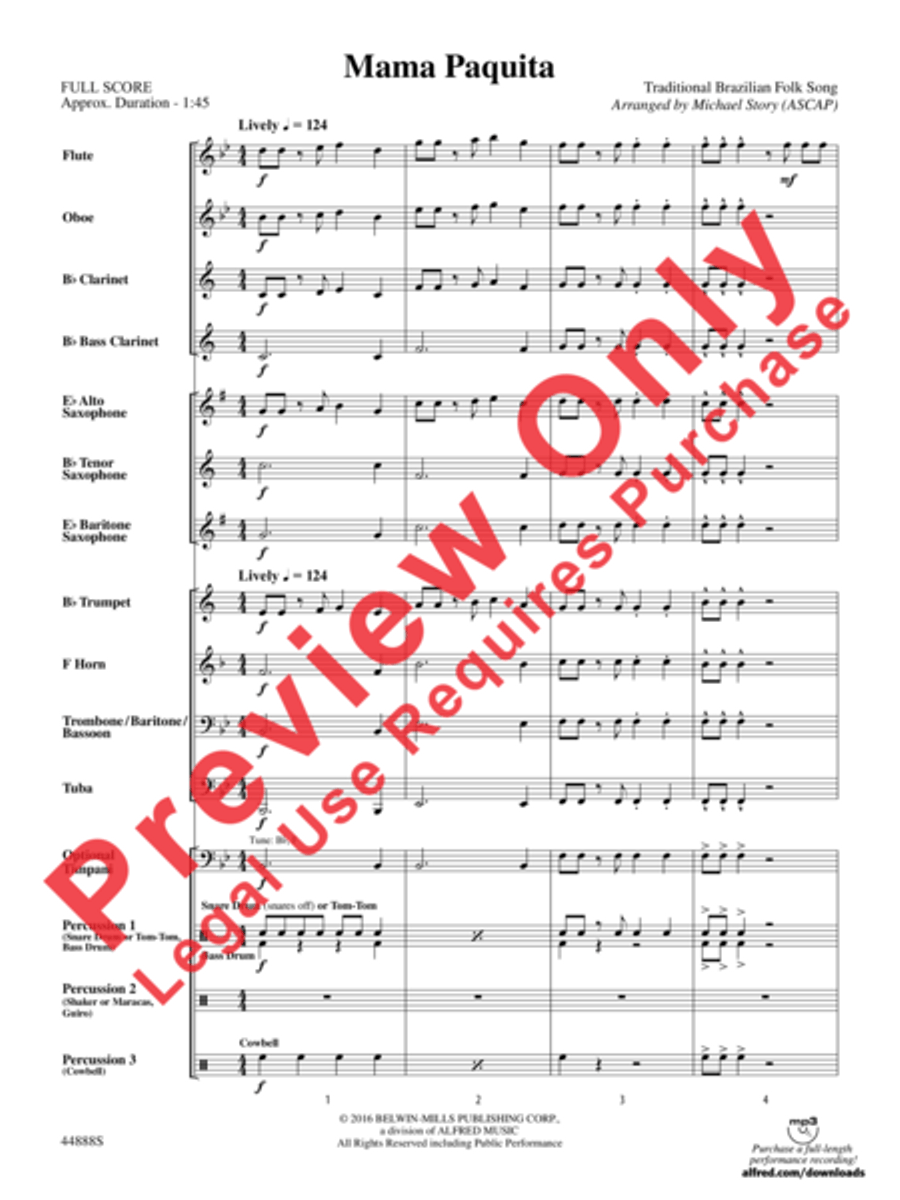 Mama Paquita Concert Band scores gallery preview page 3
