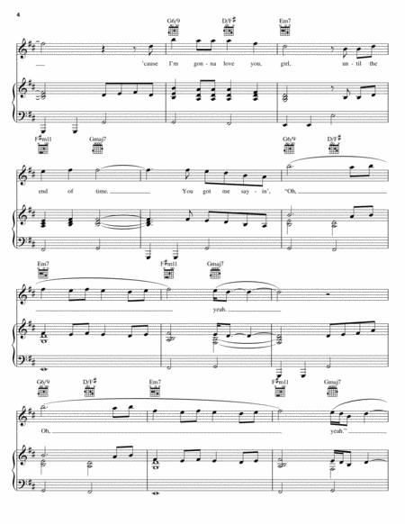 Until The End Of Time by Justin Timberlake Piano, Vocal, Guitar - Digital Sheet Music