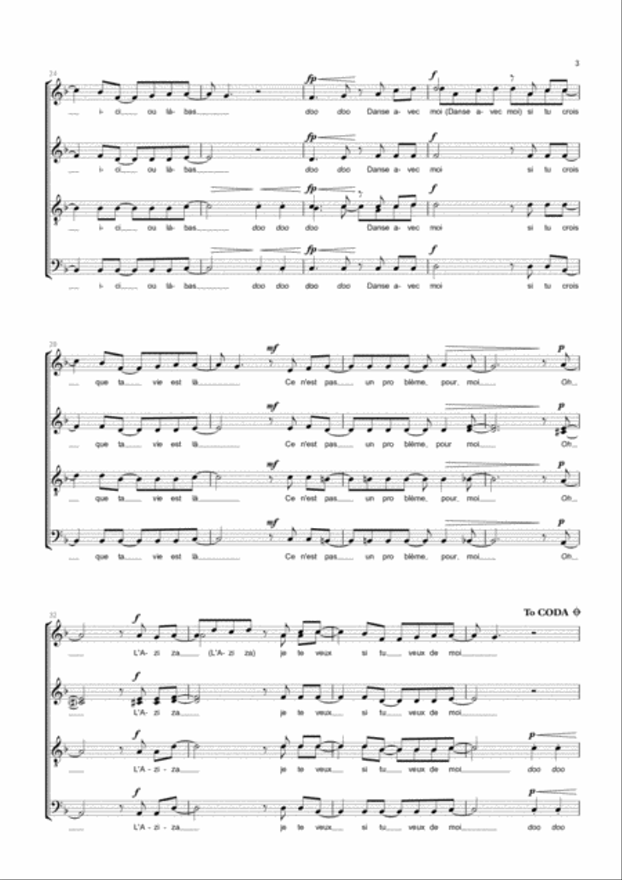 L' Aziza 4-Part scores gallery preview page 3