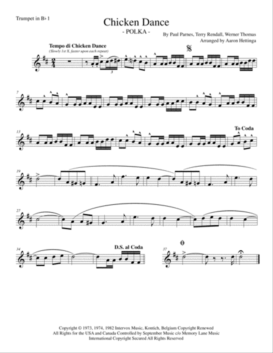 The Chicken Dance School and Community scores gallery preview page 6