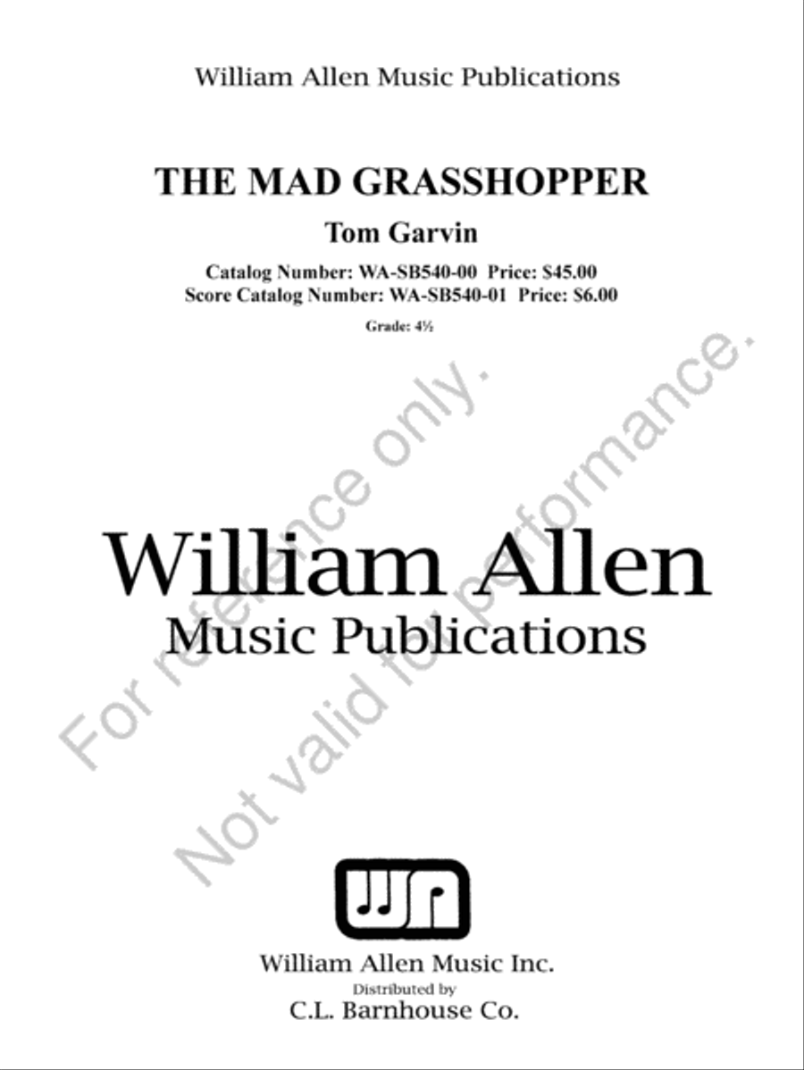 The Mad Grasshopper The Mad Grasshopper Jazz Ensemble scores gallery preview page 2
