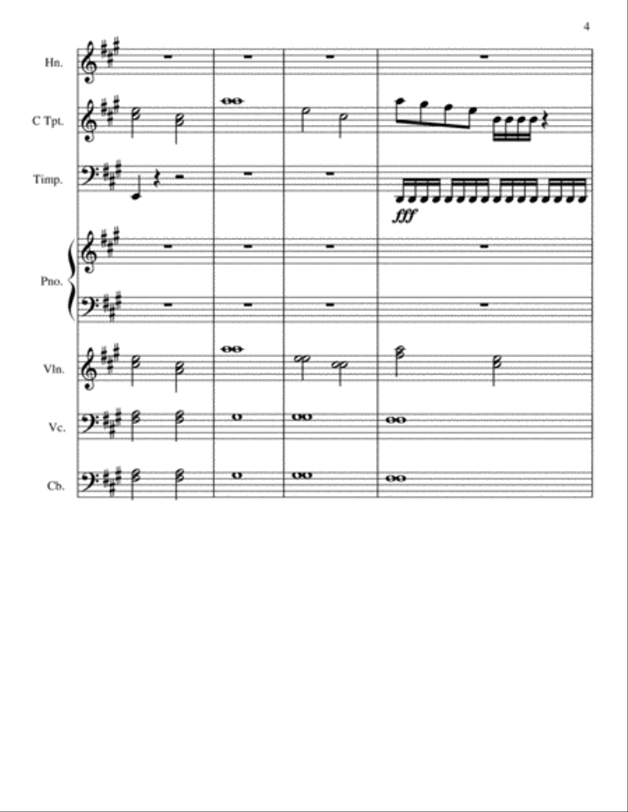 Piano Concerto #1 Movement 3 Allegro Non Troppo Large Ensemble scores gallery preview page 4