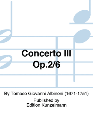Book cover for Concerto 3 Op. 2/6