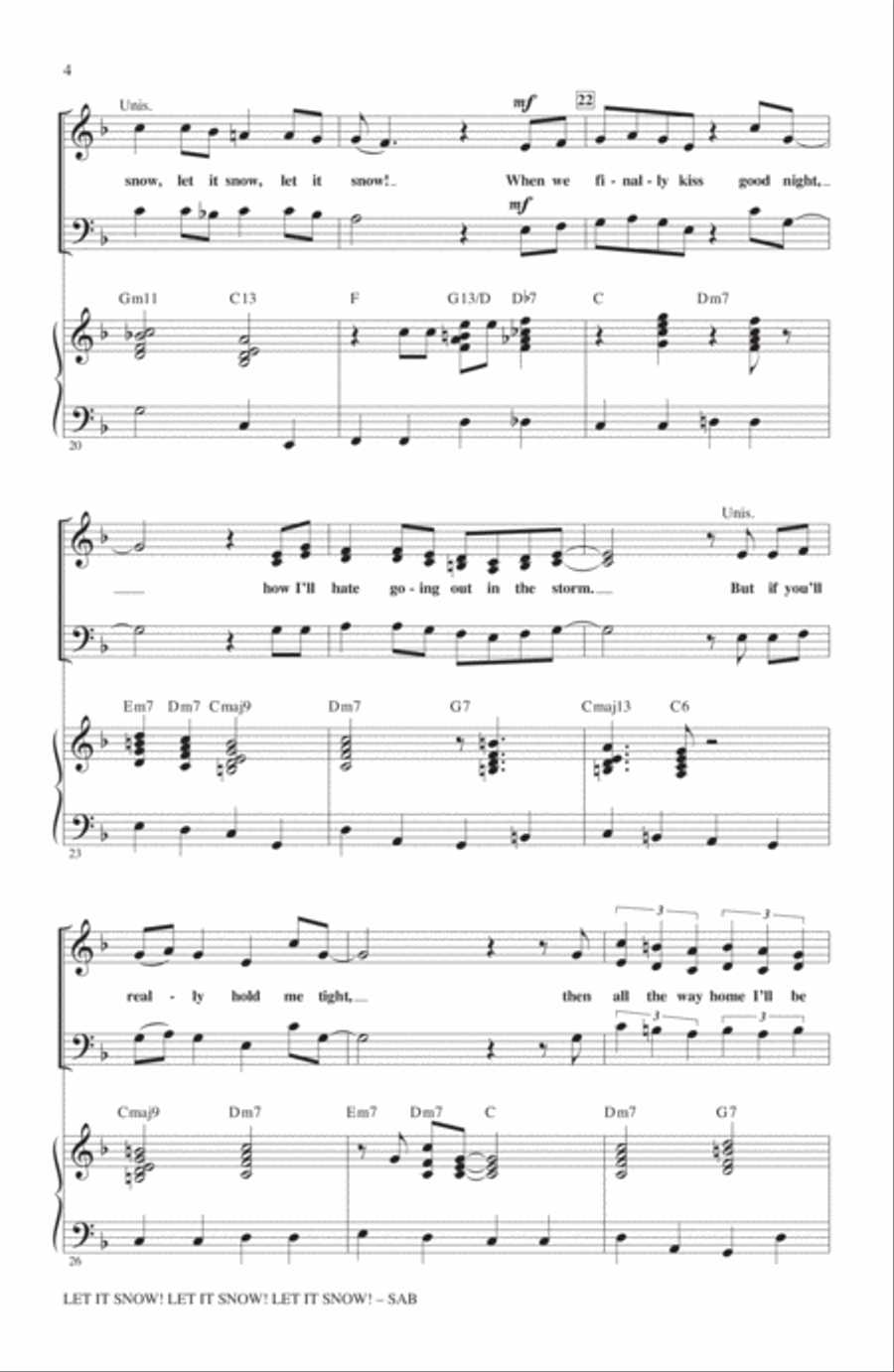 Let It Snow! Let It Snow! Let It Snow! (arr. Mark Brymer) 3-Part scores gallery preview page 3