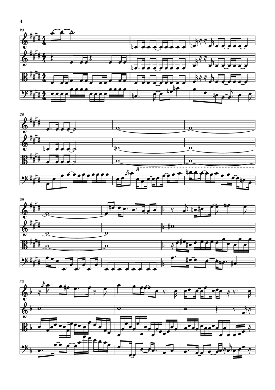 Medley: Life Seeker with Disillusion and Wurm String Quartet scores gallery preview page 5