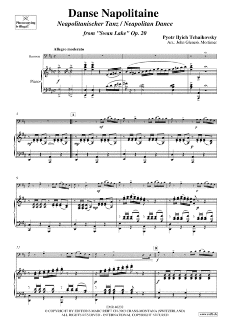 Danse Napolitaine Bassoon Solo scores gallery preview page 3