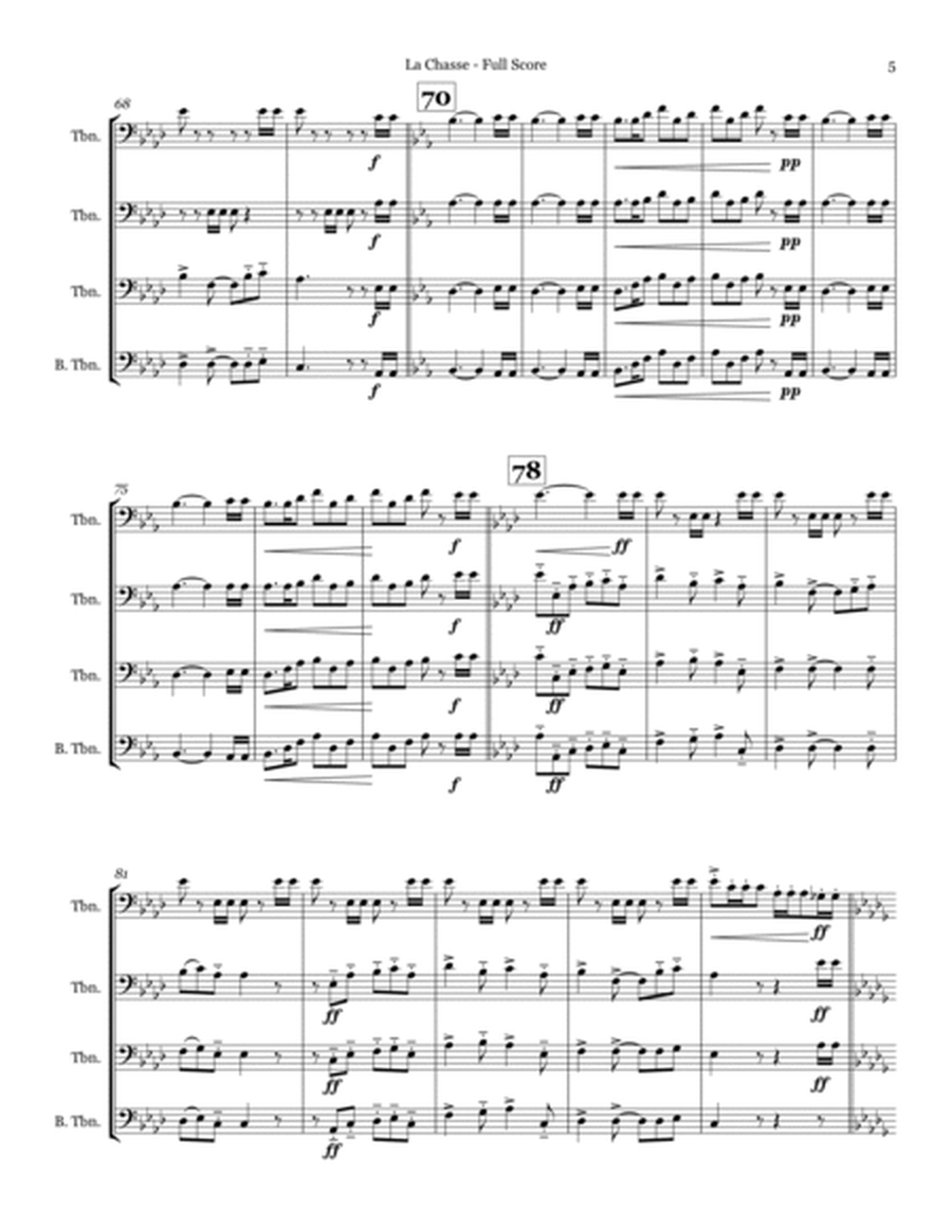 La Chasse - Trombone Quartet image number null