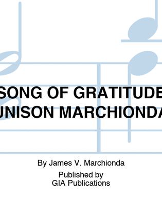 SONG OF GRATITUDE UNISON MARCHIONDA