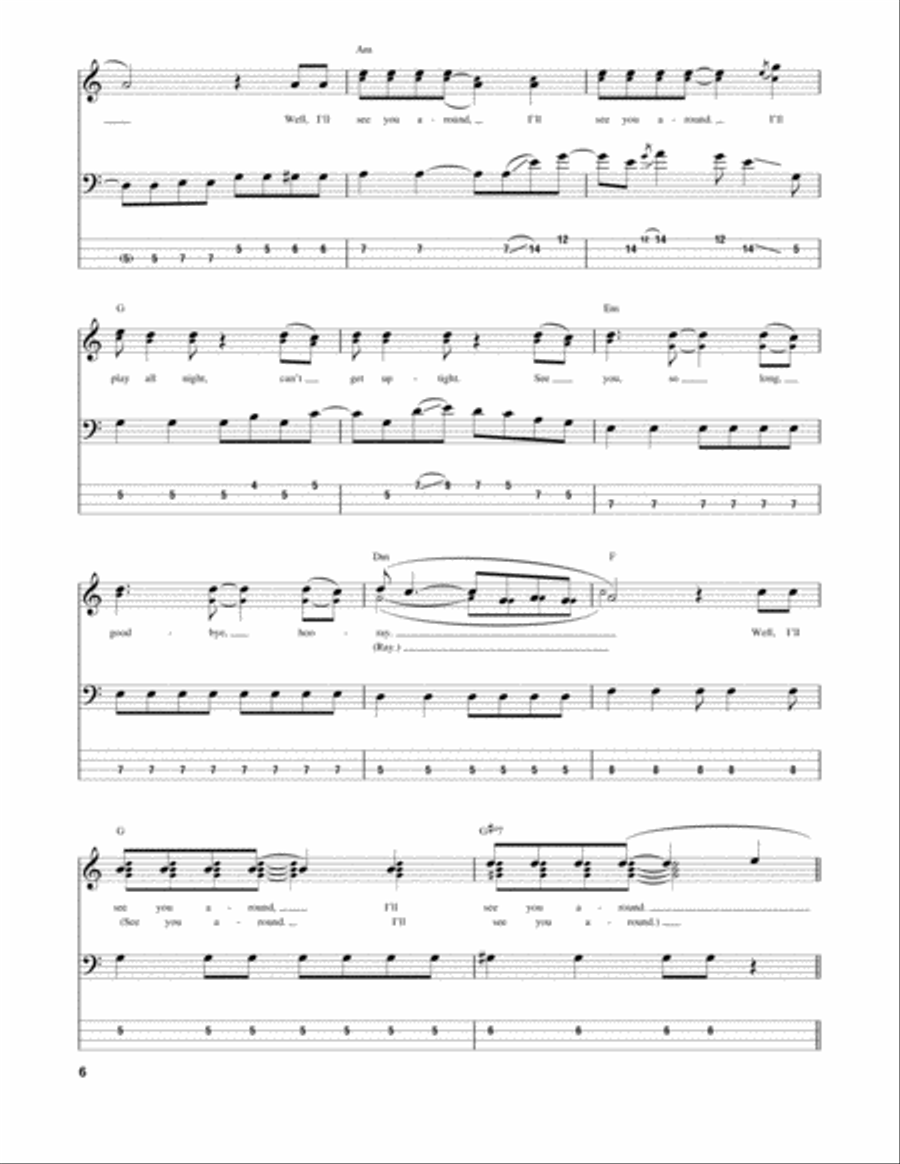 Goodbye Hooray Bass Guitar Tablature scores gallery preview page 6