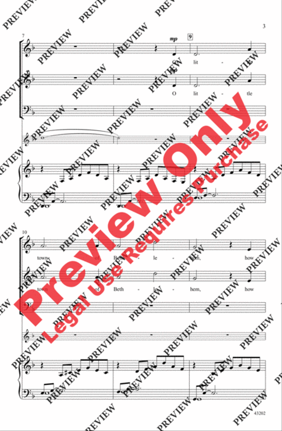 Prelude to Bethlehem 3-Part scores gallery preview page 3