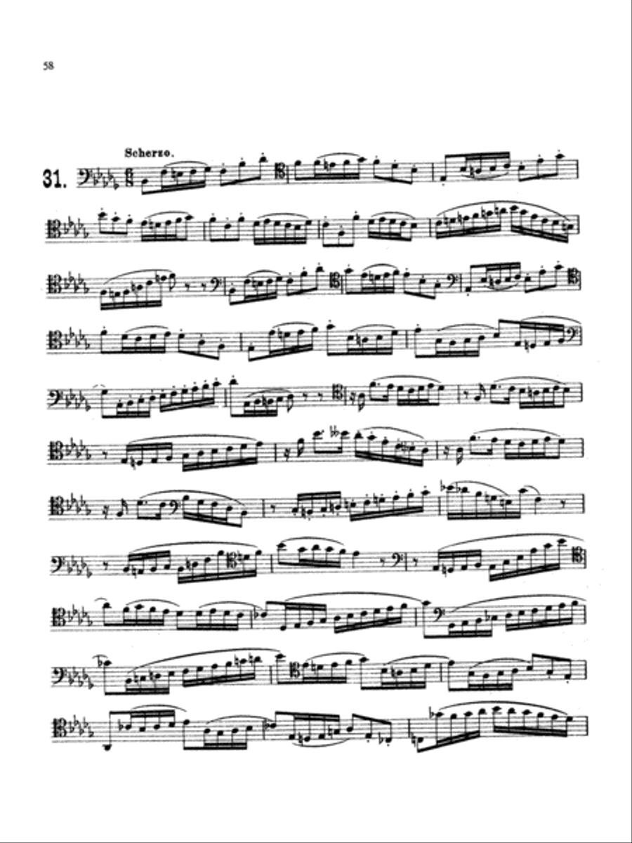 Milde: Fifty Concert Studies, Op. 26 Bassoon Solo scores gallery preview page 1
