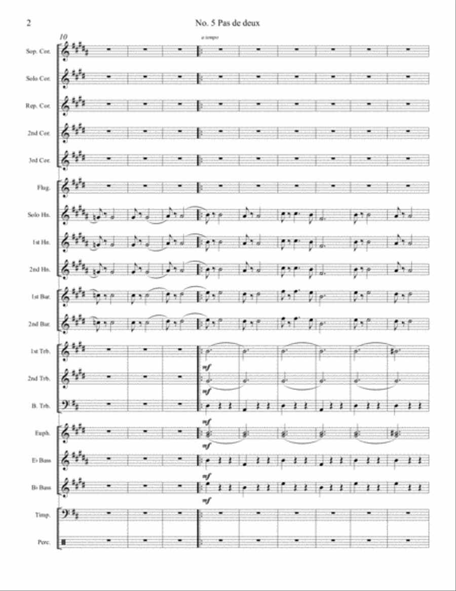 No. 5 Pas de deux From Act I from the Ballet Swan Lake Op. 20 Brass Band scores gallery preview page 3