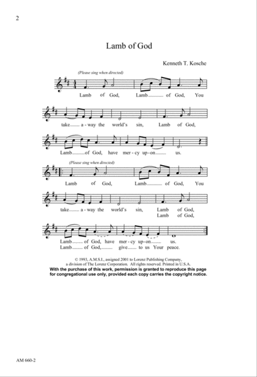 Lamb of God Lamb of God 4-Part scores gallery preview page 3