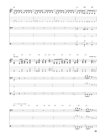 Bastille Day by Rush Guitar - Digital Sheet Music