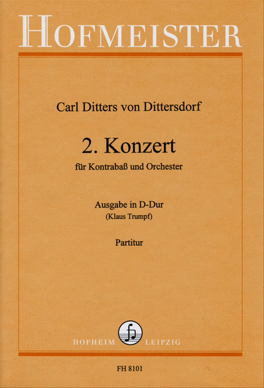 2. Konzert fur Kontrabass und Orchester / Partitur