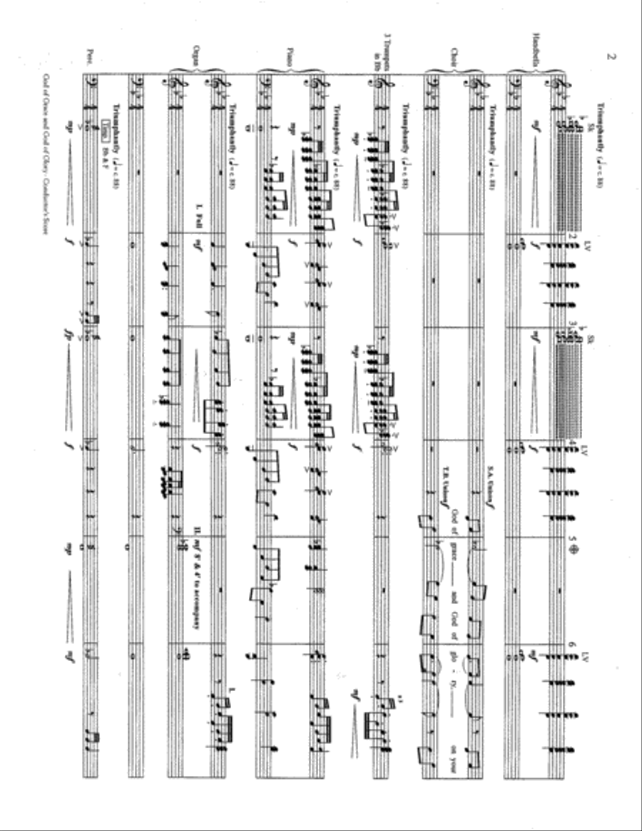 God of Grace and God of Glory Handbell Choir scores gallery preview page 2