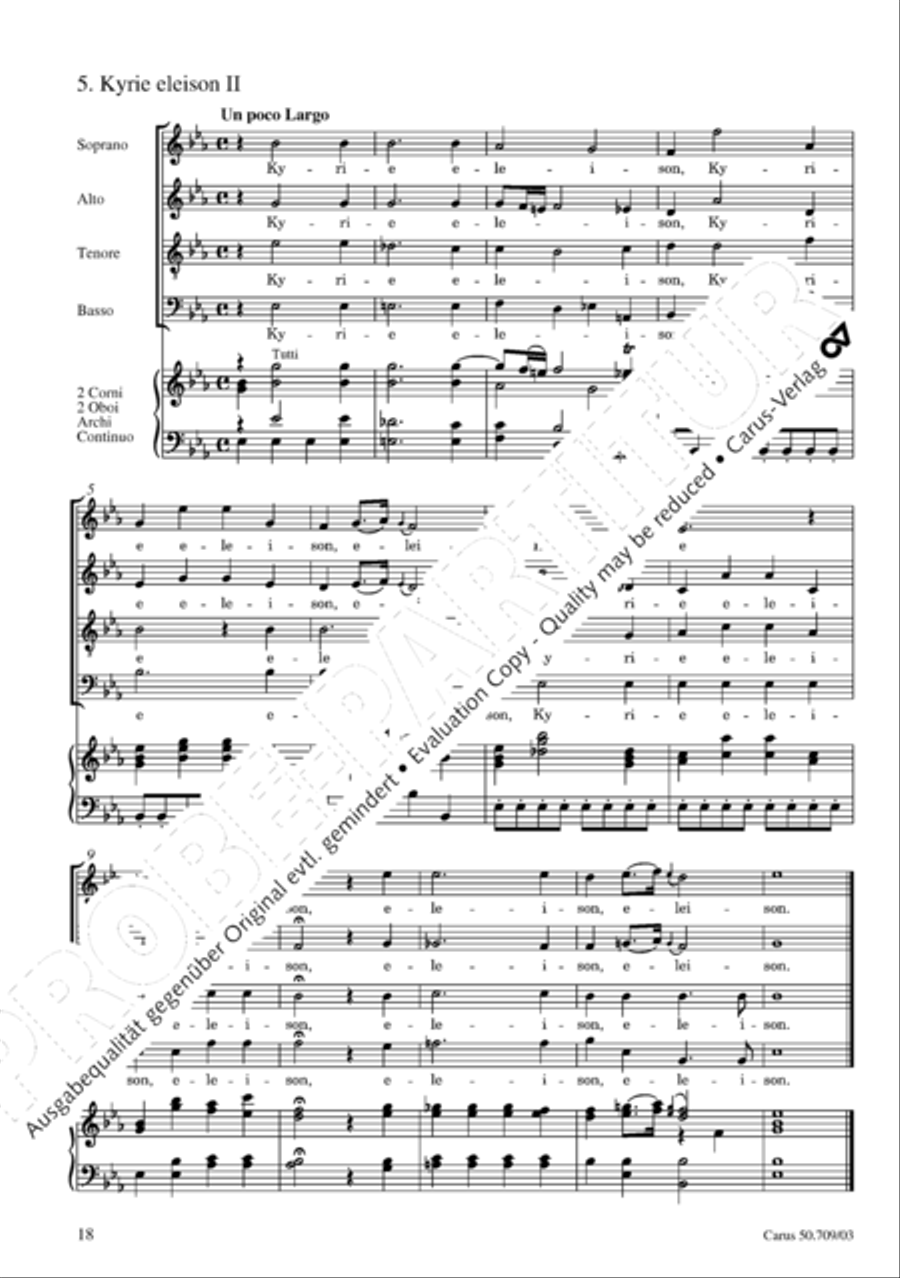 Requiem in E flat major 4-Part scores gallery preview page 19