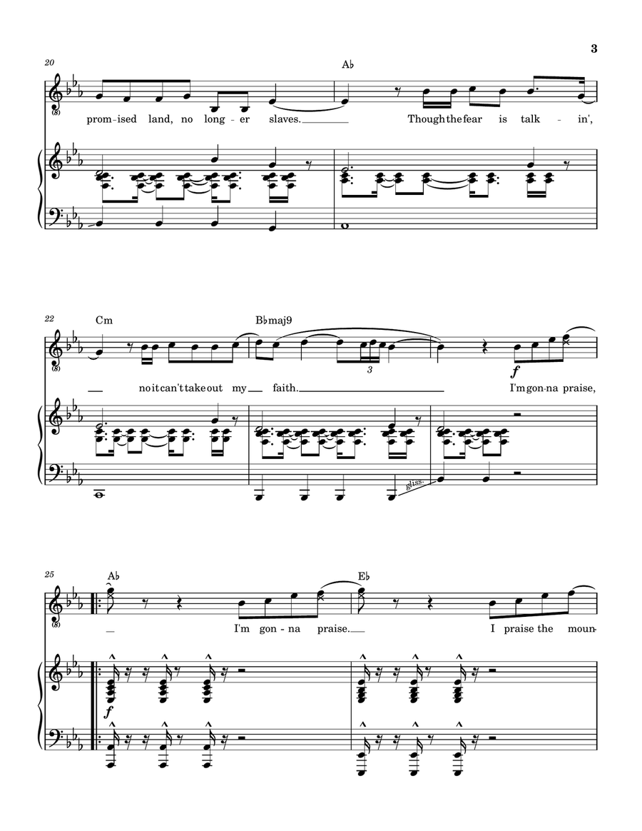 That's Who I Praise Piano, Vocal, Guitar scores gallery preview page 4