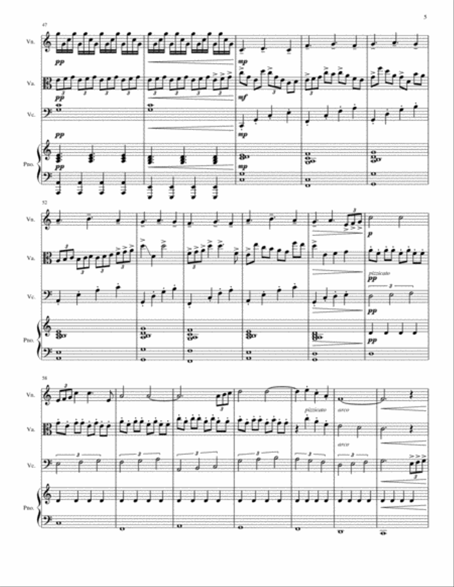 Getting To Know You Piano Quartet scores gallery preview page 5