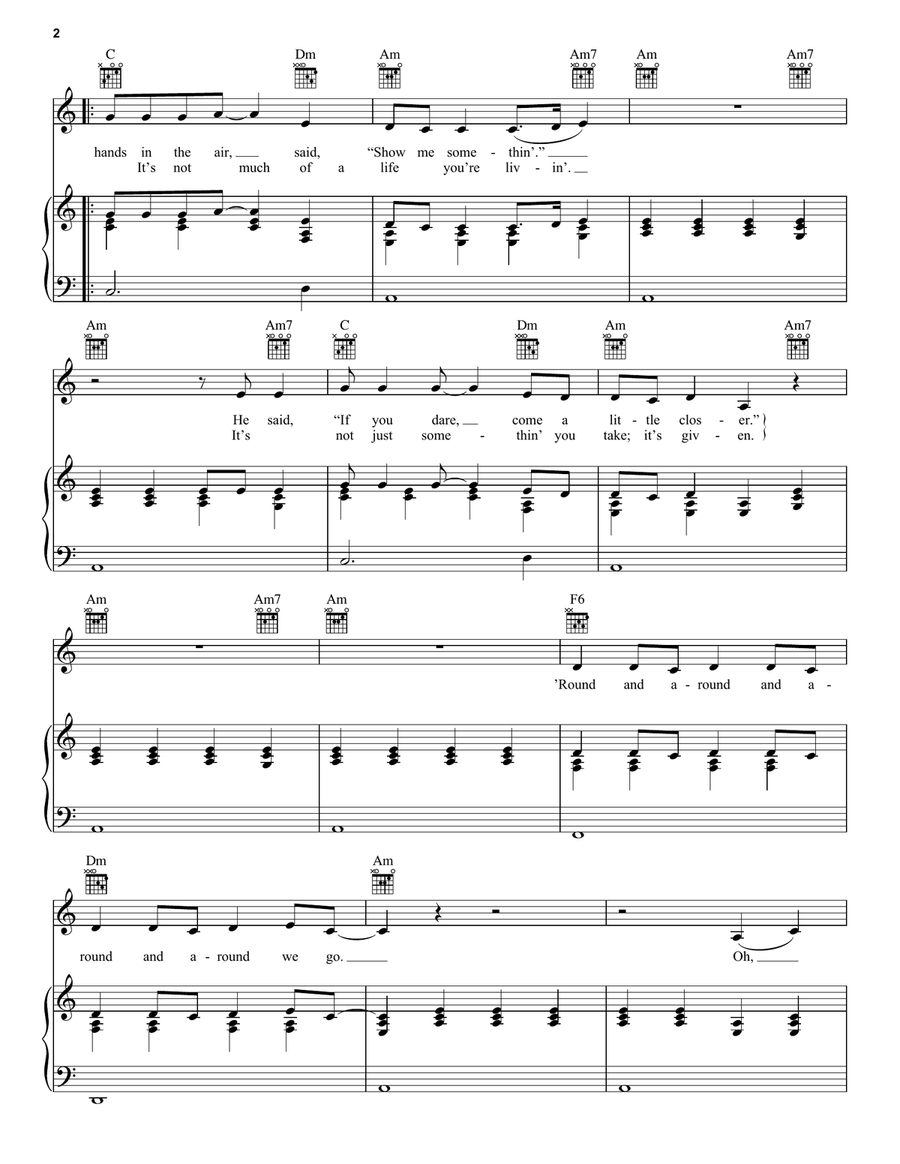 Stay Acoustic Guitar scores gallery preview page 2
