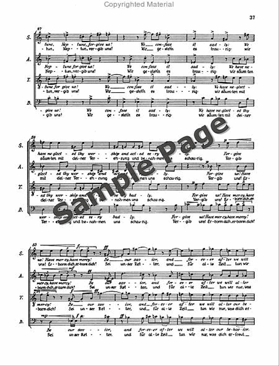 Henze Moralities(1967) Chor.score 4-Part scores gallery preview page 40