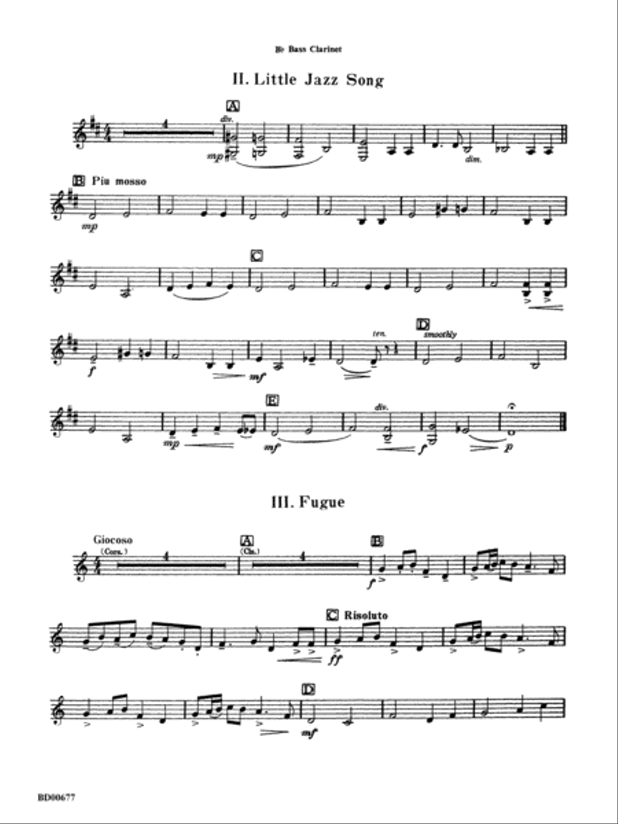 Brookshire Suite: B-flat Bass Clarinet Concert Band scores gallery preview page 2