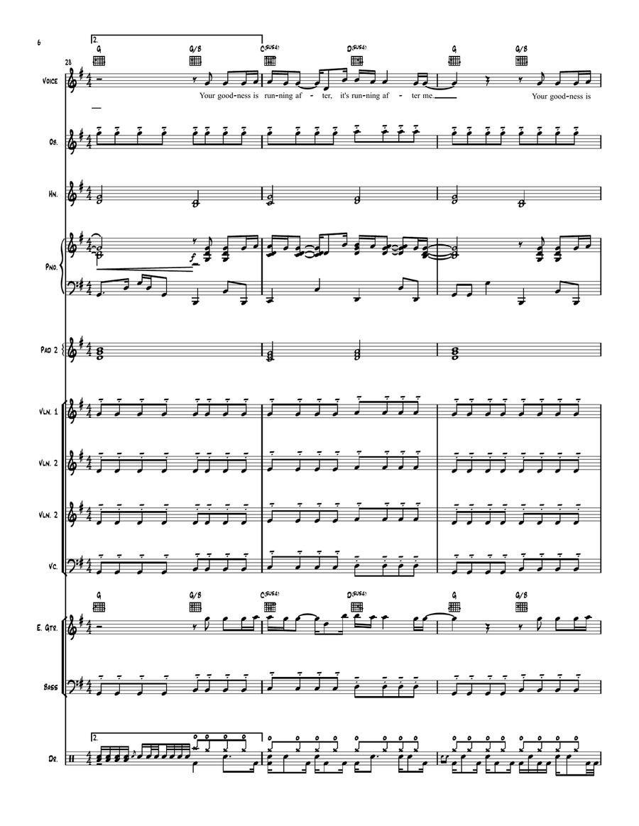 goodness of God - Score Only Concert Band scores gallery preview page 6