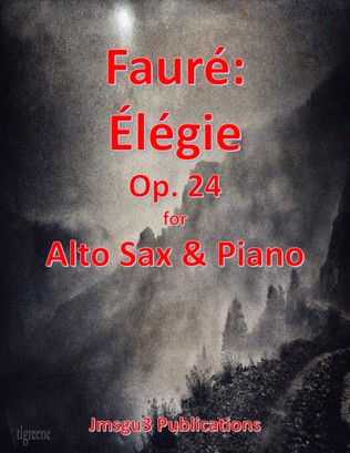 Book cover for Fauré: Élégie Op. 24 for Alto Sax & Piano