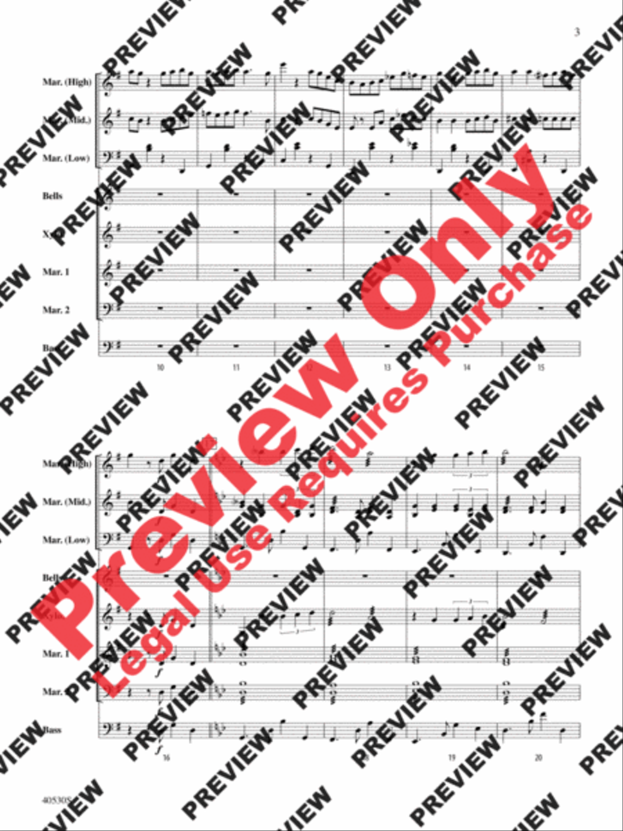 Por Una Cabeza Percussion Ensemble scores gallery preview page 12