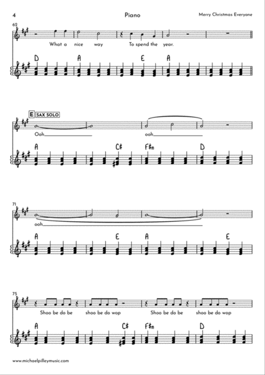 Merry Christmas Everyone Small Ensemble scores gallery preview page 5